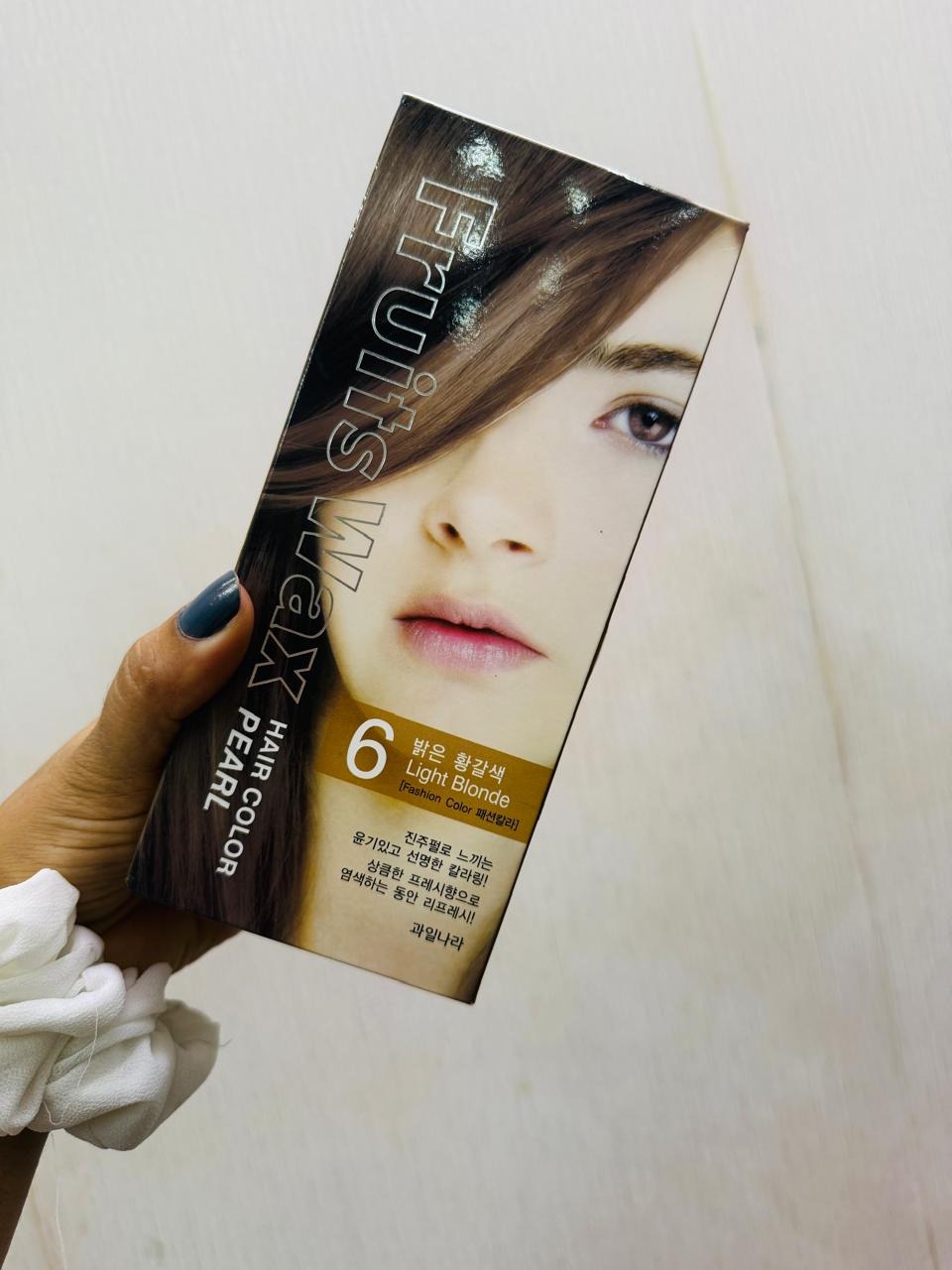 Welcos Fruits Wax Hair Color Pearl (6-light blonde)