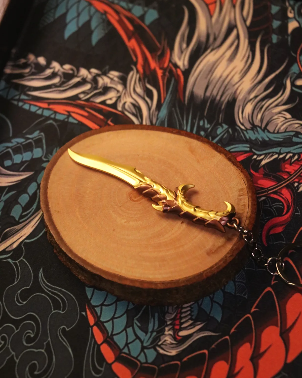 𝗠𝗘𝗧𝗔𝗟 Elderflame Dagger Keychain - Image 1