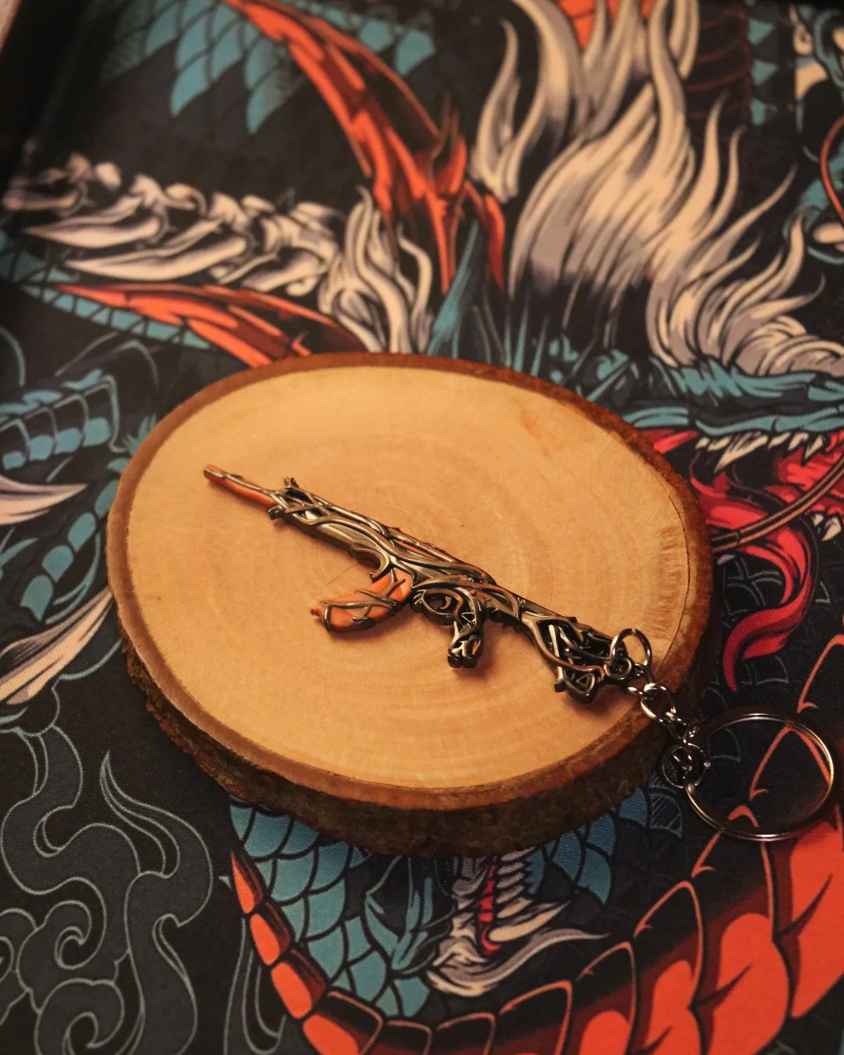 𝗠𝗘𝗧𝗔𝗟 Gaia's Vengeance Red Vandal Keychain - Image 1