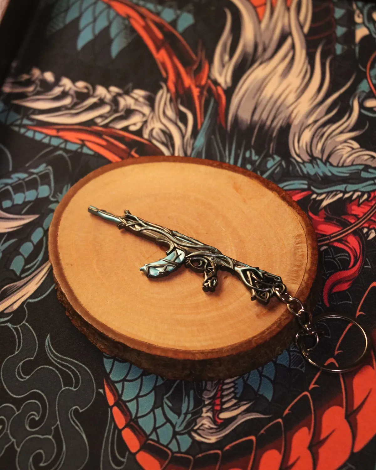 𝗠𝗘𝗧𝗔𝗟 Gaia's Vengeance Blue Vandal Keychain - Image 1