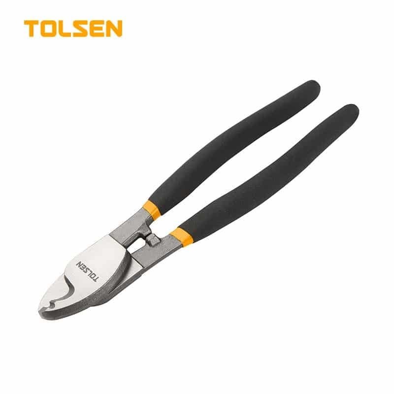 TOLSEN 38021 Cable Cutter 200mm, 8″ | Drop Forged Carbon Steel | Max Cutting Capacity Ø7mm / 35mm² | Model: 38021