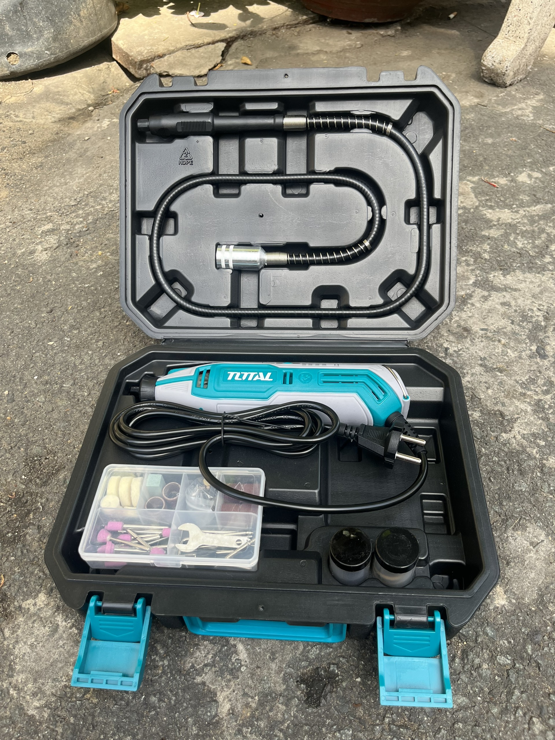 TOTAL TG513326 Mini Grinder, 130W, Variable Speed (10,000-35,000 RPM) | 109 Accessories | Flexible Shaft | Carrying Case | Model: TG513326_img_1