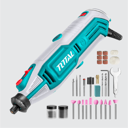 TOTAL TG513326 Mini Grinder, 130W, Variable Speed (10,000-35,000 RPM) | 109 Accessories | Flexible Shaft | Carrying Case | Model: TG513326_img_2
