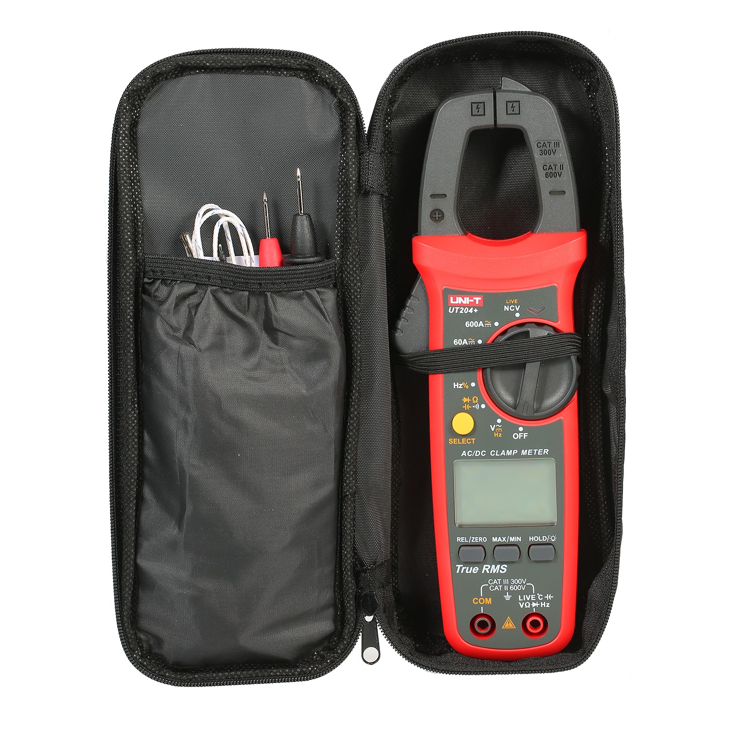 UNI-T UT204+ Digital Clamp Meter | 600A AC/DC | True RMS | 6000 Counts | Capacitance & Temperature | CAT III 300V | Model: UT204+_img_2
