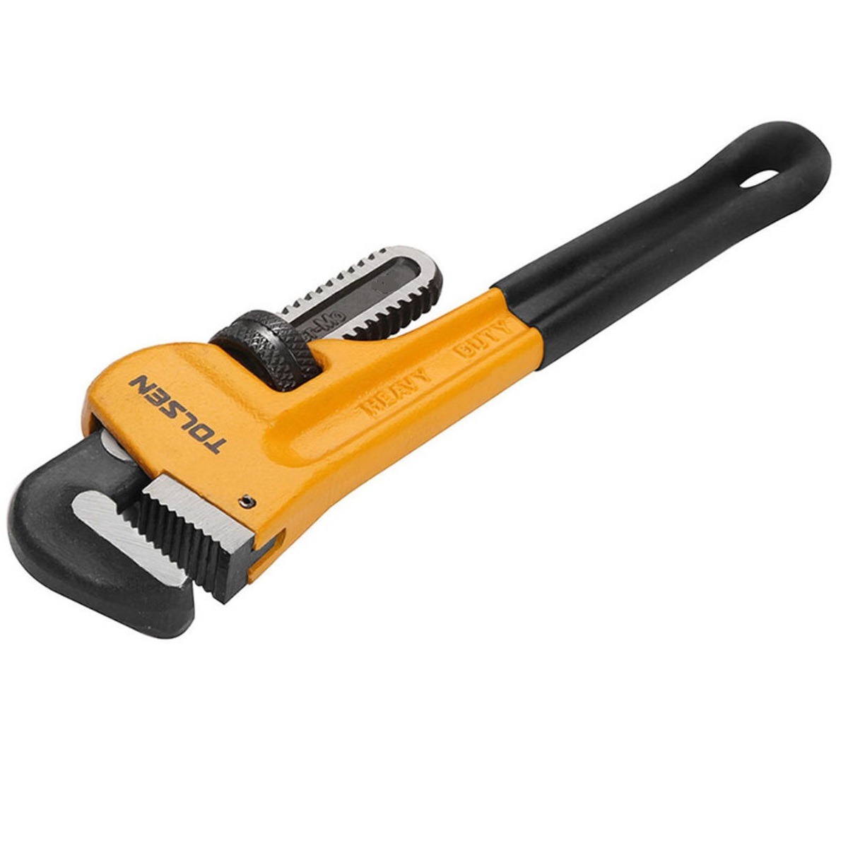 TOLSEN 10067 Pipe Wrench | 8" (200mm) | Industrial Series | Dipped Handle | Max Clamping 27mm | Model: 10067