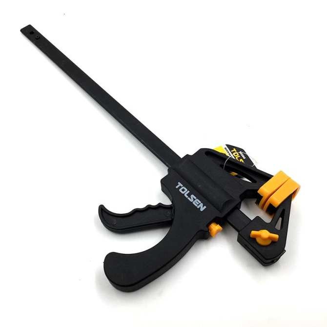 TOLSEN 10204 Quick Ratchet Bar Clamp, 12" (300mm), Hard Plastic Body, Soft Non-Marking Pads | Model: 10204_img_4