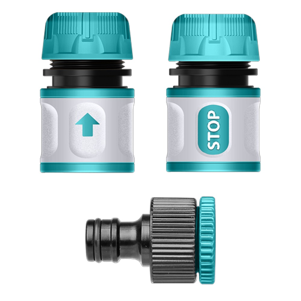 TOTAL THWS030301 3 Pcs Hose Quick Connectors Set | 1/2" Quick Connectors | Tap Adaptor | ABS with TPR Insulation | Model: THWS030301_img_2