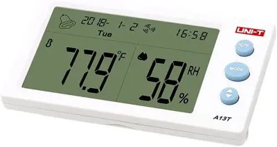UNI-T A13T Temperature Humidity Meter | Large Display | Alarm Clock | Comfort Rating | Indoor/Outdoor Use | Model: A13T_img_3