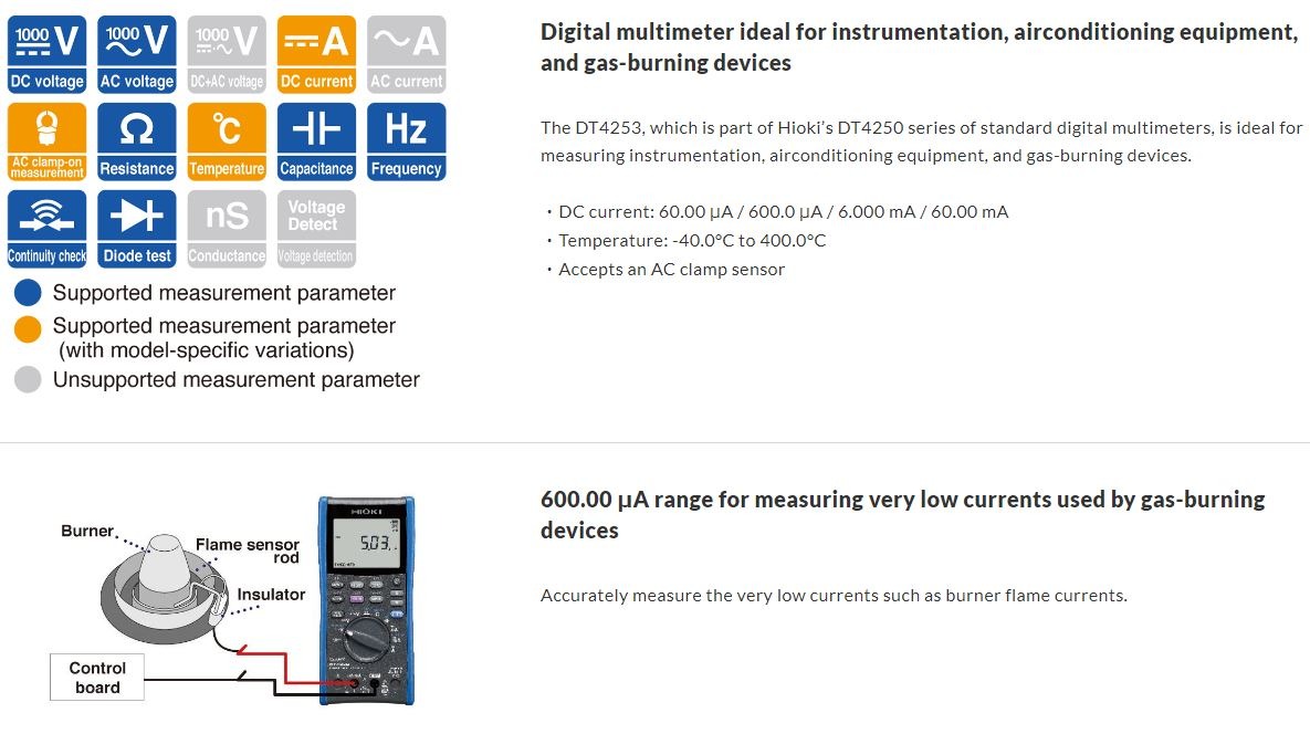 HIOKI DT4253 True RMS Digital Multimeter | HVAC Digital Multimeter | CAT IV 600V / CAT III 1000V | Professional DMM_img_2