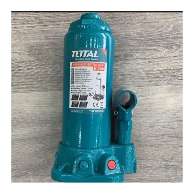 TOTAL THT109062 Hydraulic Bottle Jack | 6 Ton Capacity | Industrial | Lifting Range 210-410mm | Model: THT109062_img_2