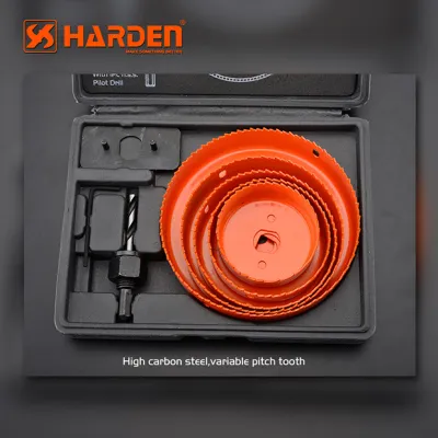 HARDEN 8 Pcs Hole Saw Set | High Carbon Steel | Variable Pitch Teeth | Model: 610545_img_3