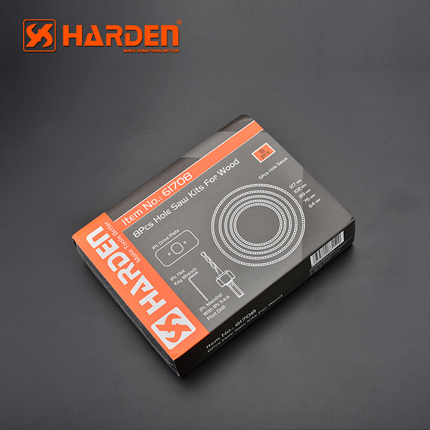 HARDEN 8 Pcs Hole Saw Set | High Carbon Steel | Variable Pitch Teeth | Model: 610545_img_4