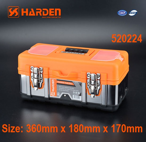 HARDEN Steel & ABS Hybrid Tool Box , 15" | 17" | 18" Sizes, Durable & Lightweight; Models: 520224 | 520226 | 520228