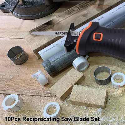 HARDEN 10 Pcs Reciprocating Saw Blade Set | Multi-Material Cutting | Wood & Metal Blades | Model: 613460_img_5