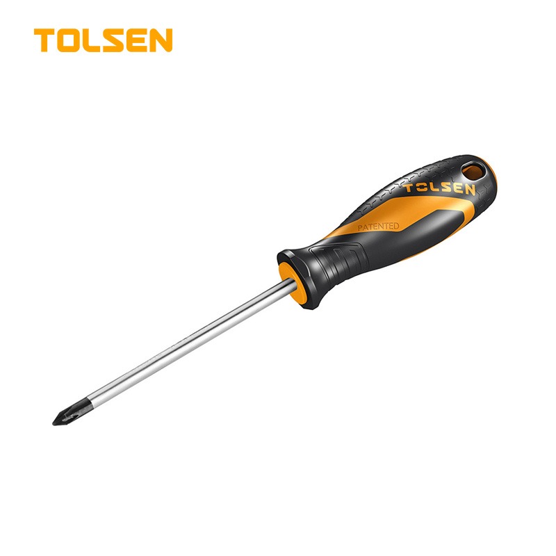 TOLSEN Star Screwdriver (Phillips), PH1×100mm & PH2×150mm, CrV Steel, Two-Component Grip, Magnetic Tip, Black Finish | Models: 20007 | 20008_img_0