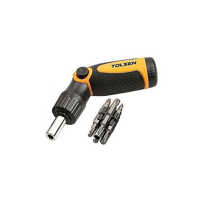 TOLSEN 20040 14 in 1 Ratchet Screwdriver | Includes Bit Holder | Phillips, Slotted & Torx Bits | 12 Bits | Model: 20040_img_3