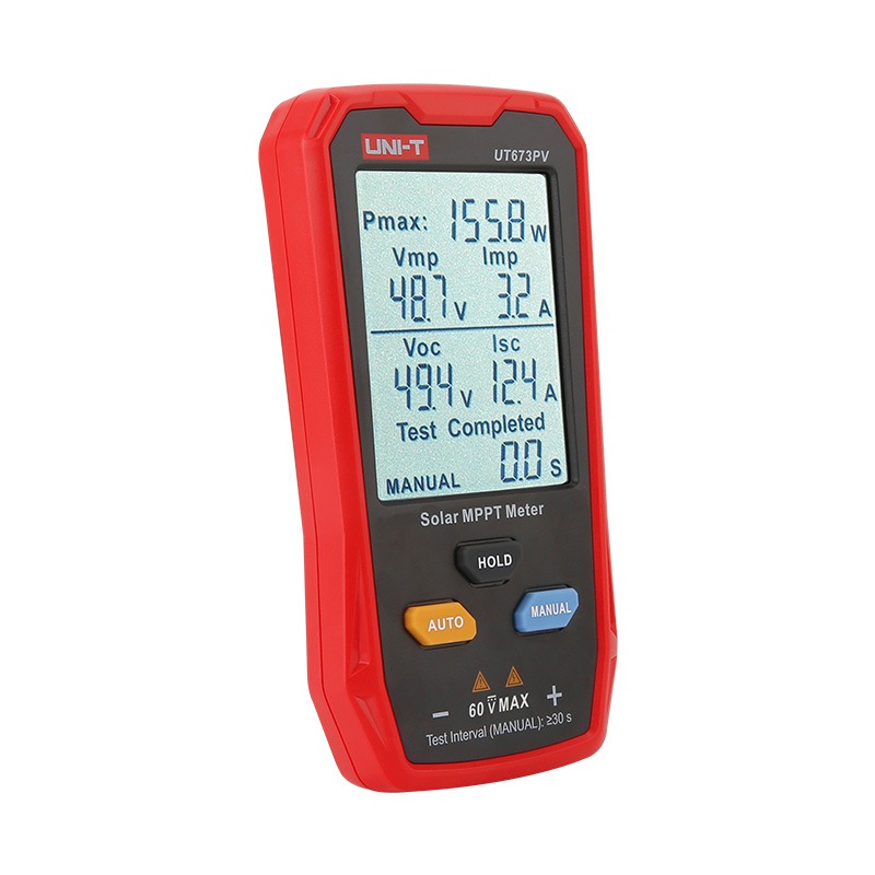 UNI-T UT673PV Solar MPPT Meter | 5-800W Pmax | 12-60V Voc/Vmp | 0-35A Isc/Imp | MC4 Test Lead | CE, cETLus, RoHS | Model: UT673PV_img_2