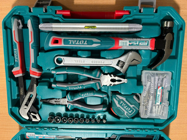 TOTAL THKTHP21686 168 Pcs Hand Tools Set | Comprehensive Home & Workshop Kit | Carrying Case Included | Model: THKTHP21686_img_1