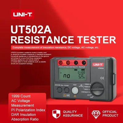 UNI-T UT502A Insulation Resistance Tester | 500V/1000V/2500V Test Voltages | PI & DAR Measurement | Auto Discharge | IEC 61557 Compliant | Model: UT502A_img_3