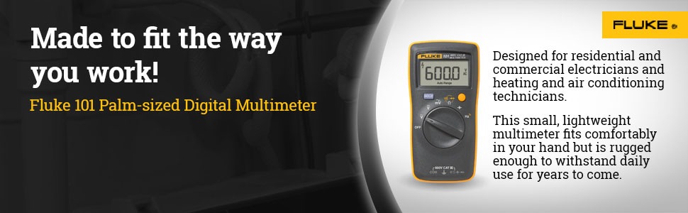FLUKE 101 Digital Multimeter | Pocket Sized | CAT III 600V | 0.5% Basic DC Accuracy | Model: 101_img_5