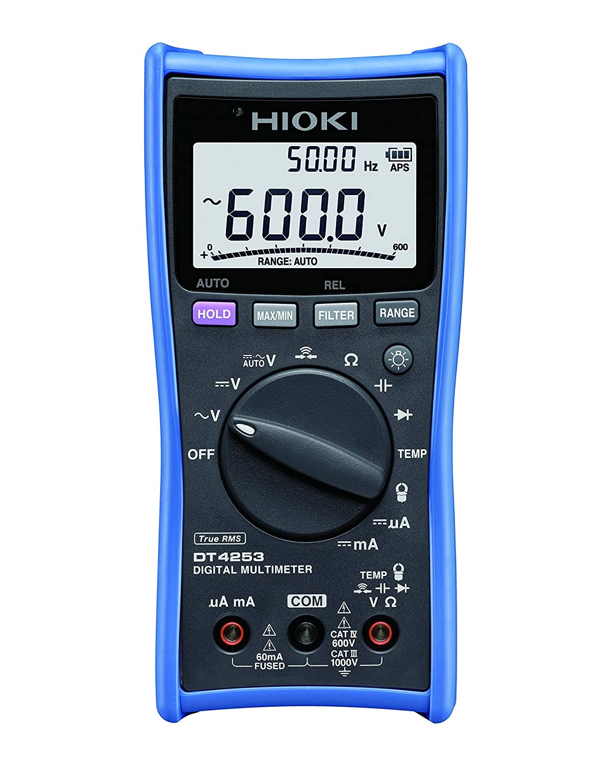 HIOKI DT4253 True RMS Digital Multimeter | HVAC Digital Multimeter | CAT IV 600V / CAT III 1000V | Professional DMM