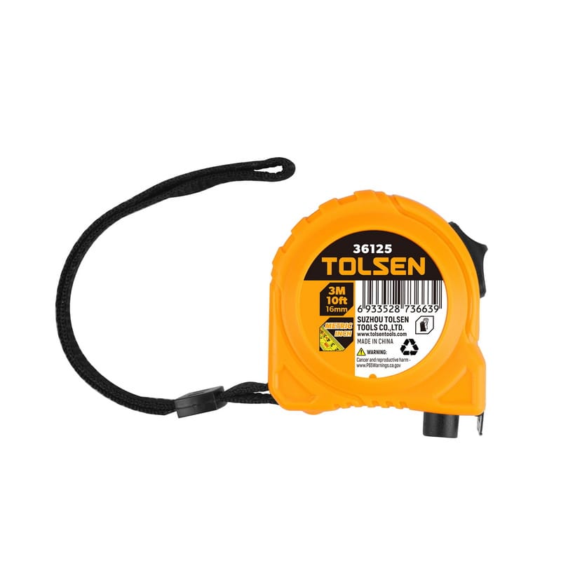 TOLSEN 36125 Steel Measuring Tape, 3m/10ft, Metric & Inch, MID Class II, Double Locking; Model: 36125_img_2
