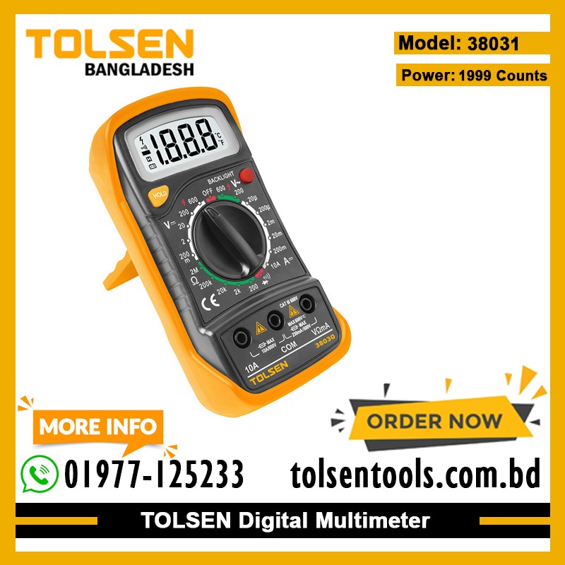TOLSEN 38030 Digital Multimeter w/ LCD Color Screen (AC/DC) Model: 38030_img_1