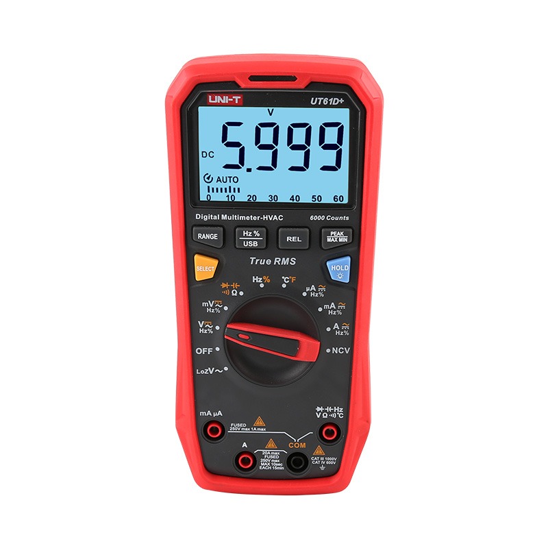 UNI-T UT61D+ 1000V True RMS Digital Multimeter | AC/DC 1000V | AC/DC 20V | USB Communication | NCV | CAT III 1000V | Model: UT61D+