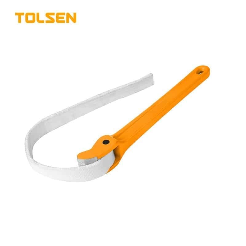 TOLSEN 10267 12″ Strap Wrench | 300mm Aluminum Handle | 465mm Nylon Strap | Up to 75mm Clamping | Model: 10267
