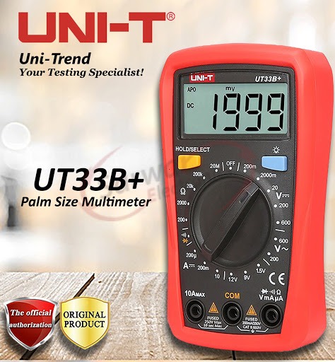 UNI-T UT33B+ Palm Size Multimeter | 2000 Counts | 2m Drop Test | CAT II 600V | Battery Test | Manual Range | Model: UT33B+_img_7