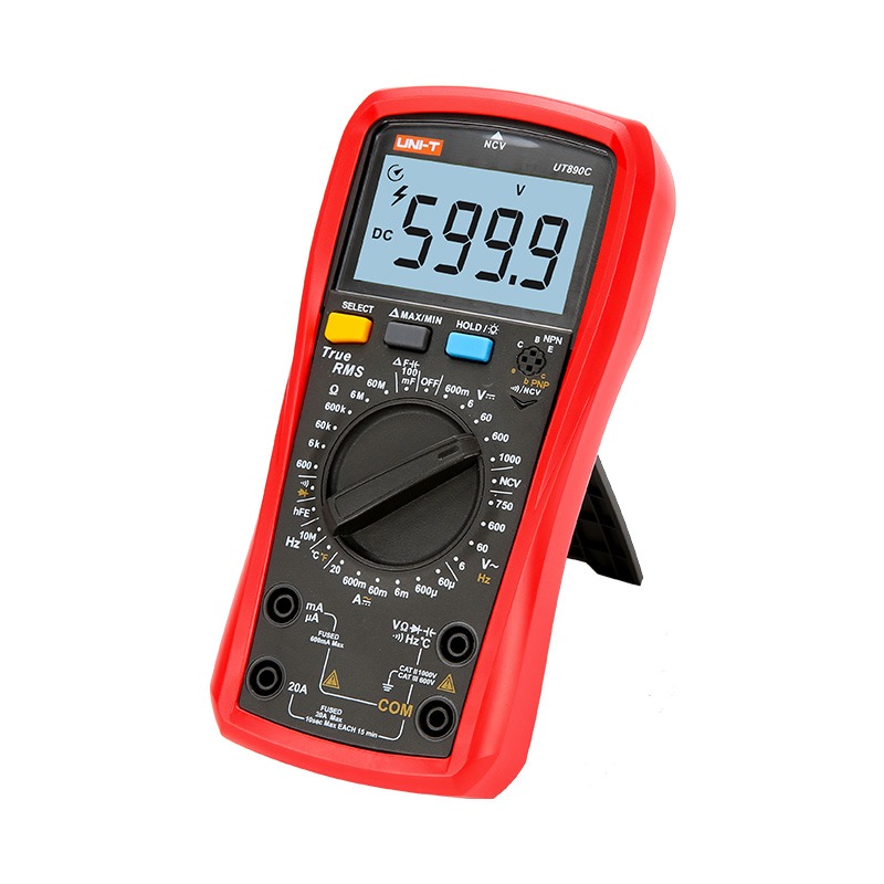 UNI-T UT890C True RMS Digital Multimeter | AC/DC | Manual Range | Temperature Measurement | NCV | CAT III 600V | Model: UT890C_img_1