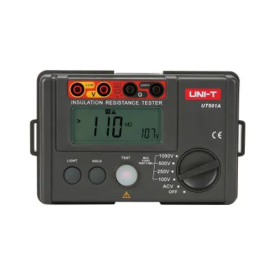 UNI-T UT501A Insulation Resistance Tester | 100V/250V/500V/1000V Test Voltages | PI & DAR Measurement | Auto Discharge | 2000 Counts | Model: UT501A_img_0