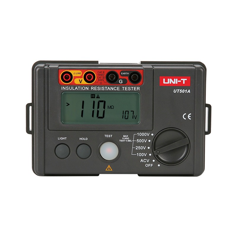 UNI-T UT501A Insulation Resistance Tester | 100V/250V/500V/1000V Test Voltages | PI & DAR Measurement | Auto Discharge | 2000 Counts | Model: UT501A_img_0