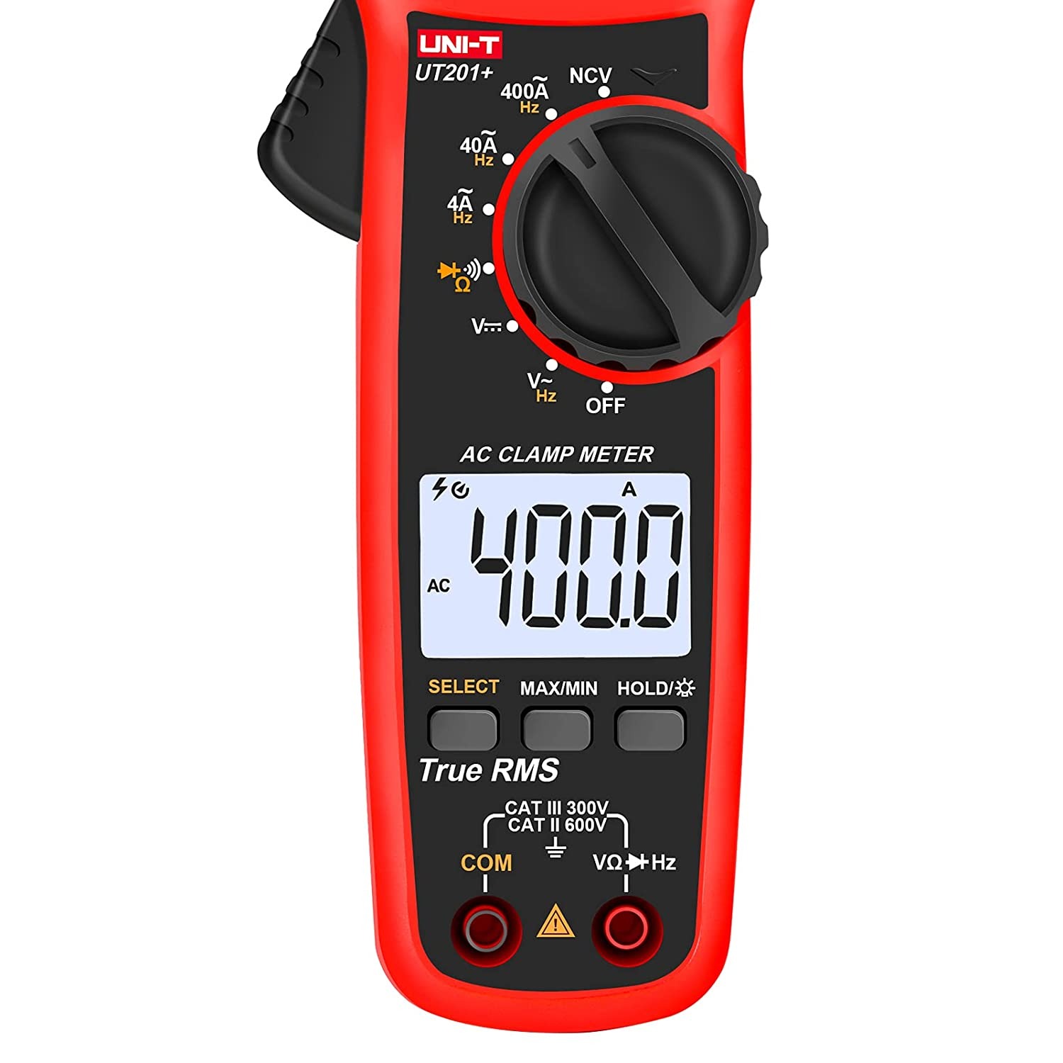 UNI-T UT201+ Digital Clamp Meter | 400A AC | True RMS | 4000 Counts | NCV | CAT III 300V | Model: UT201+_img_4