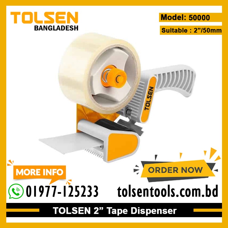 TOLSEN 50000 Tape Dispenser 2" with one roll of adhesive tape Model: 50000_img_1
