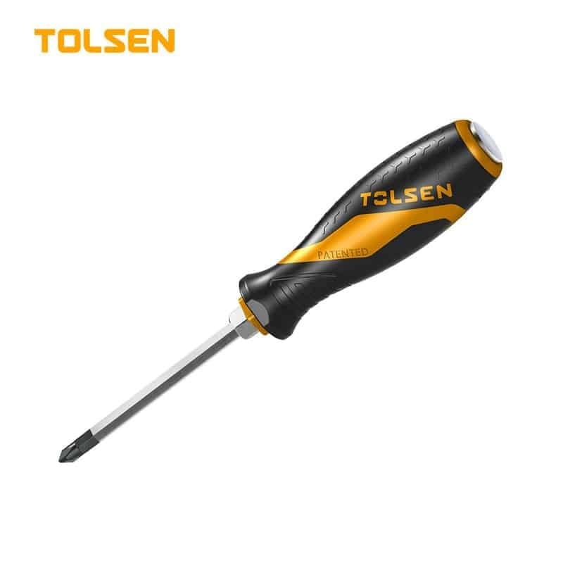 TOLSEN Hammering Screwdriver (Go-Through) Star Sizes 4", 6", 8" | Phillips | Cr-V Steel | Magnetic Tip | Models: 20122 | 20125 | 20129