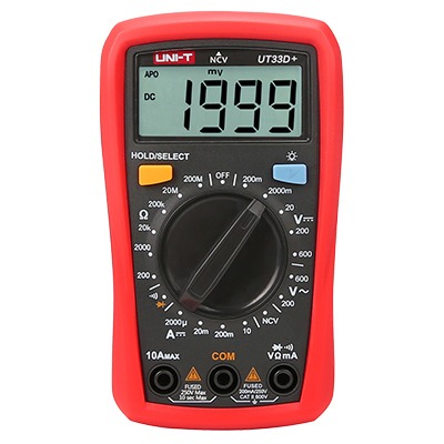 UNI-T UT33D+ Multi Functional Digital Multimeter Palm | CAT II 600V | Non-Contact Voltage (NCV) Detection | Manual Range | Model: UT33D+_img_1