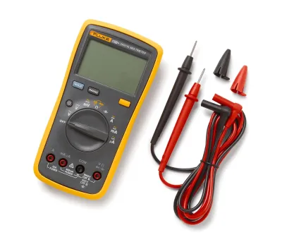 FLUKE 15B+ Digital Multimeter | AC/DC Voltage up to 1000V & 10A | CAT III 600V | Measures Resistance, Continuity, Diode, Capacitance | Backlit Display | Model: 15B+_img_0