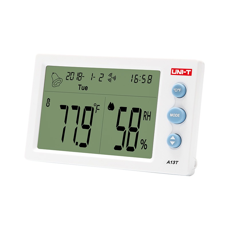 UNI-T A13T Temperature Humidity Meter | Large Display | Alarm Clock | Comfort Rating | Indoor/Outdoor Use | Model: A13T_img_4