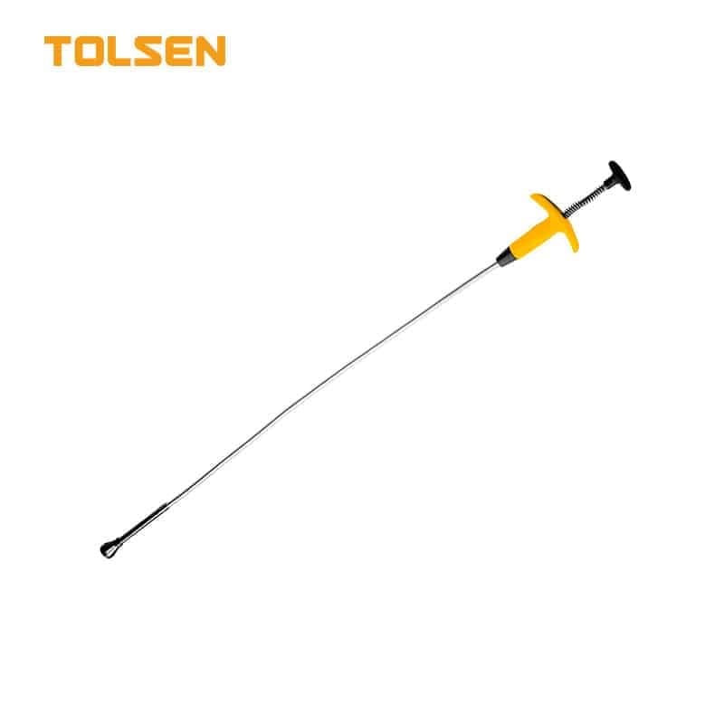 TOLSEN 66015 Flexible Pick Up Tool with Claw, 610mm (24"), Magnetic, 4LB Capacity, Chrome Plated Shaft | Model: 66015