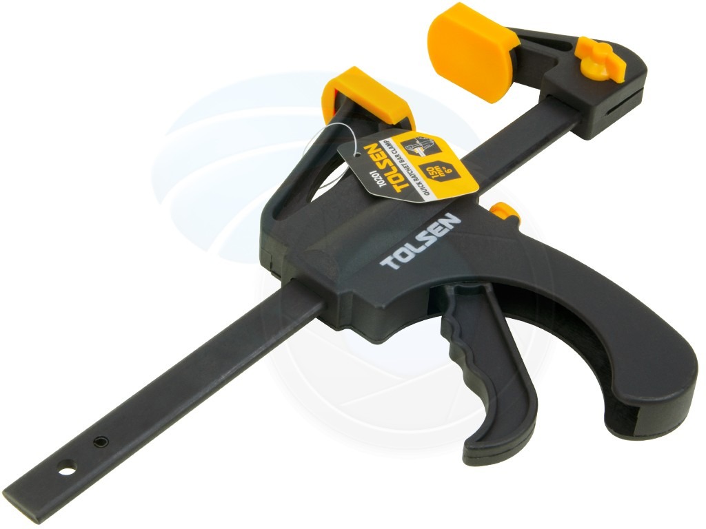 TOLSEN 10201 Quick Ratchet Bar Clamp | 6" (150mm) | Hard Plastic Body | Soft Non-Marking Pads | Model: 10201_img_2
