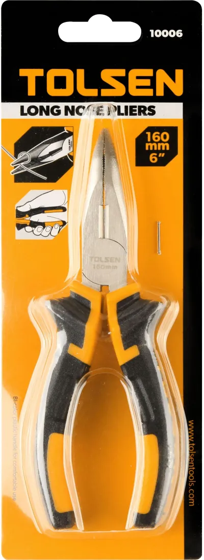 TOLSEN 10008 6" Bent Nose Pliers 160mm TPR Handle Model: 10008_img_6