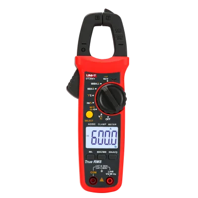 UNI-T UT204+ Digital Clamp Meter | 600A AC/DC | True RMS | 6000 Counts | Capacitance & Temperature | CAT III 300V | Model: UT204+_img_0