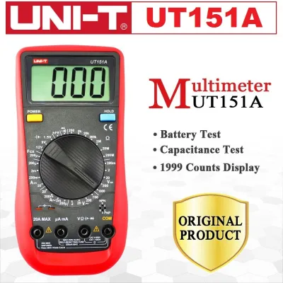 UNI-T UT151A Modern Digital Multimeter | AC/DC Voltage 600V | AC/DC Current 10V | Battery Test (1.5V/9V/12V) | Capacitance Test | CAT II 600V | Model: UT151A_img_1