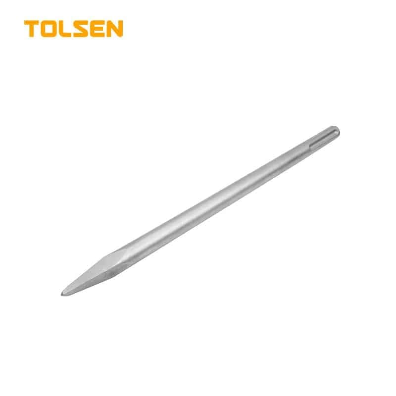 TOLSEN 75456 SDS-MAX Point Chisel, 18 x 400mm, Chrome Alloy Steel, Sand Blasting Finish | Model: 75456