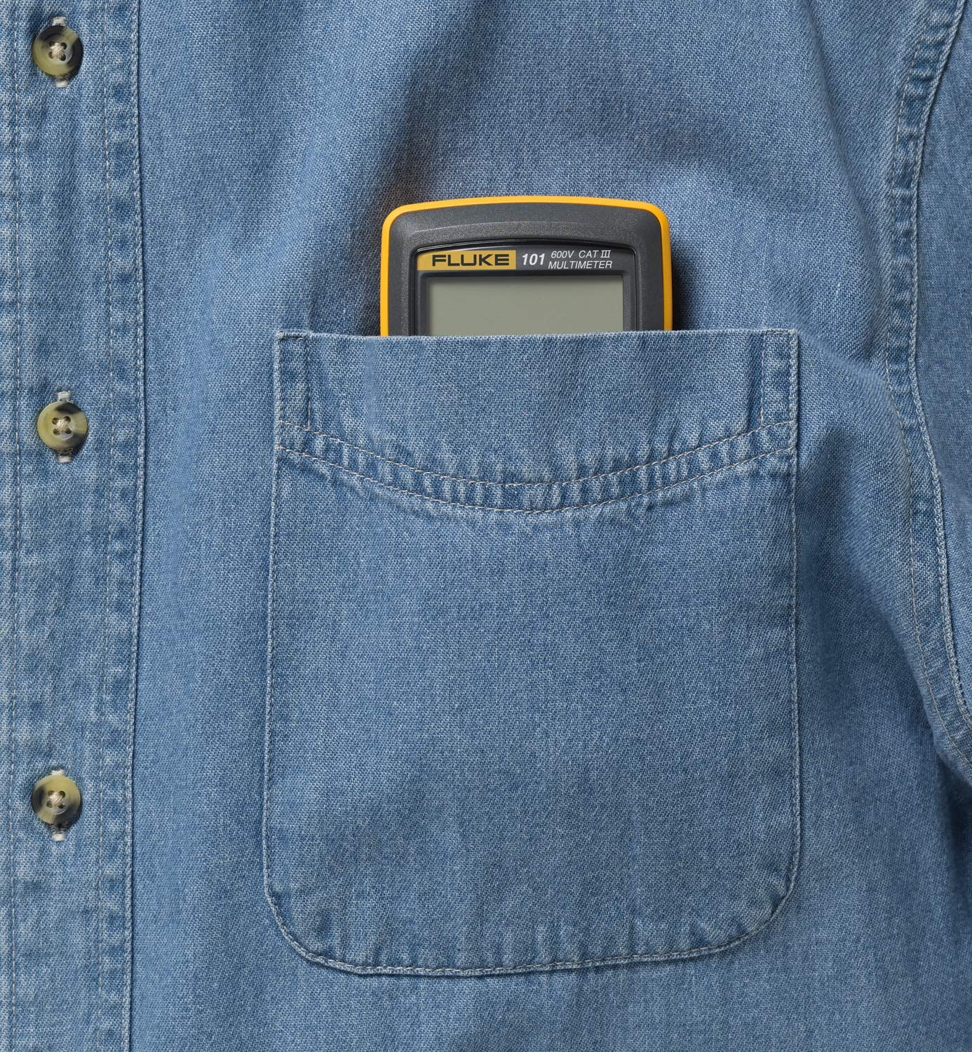 FLUKE 101 Digital Multimeter | Pocket Sized | CAT III 600V | 0.5% Basic DC Accuracy | Model: 101_img_4