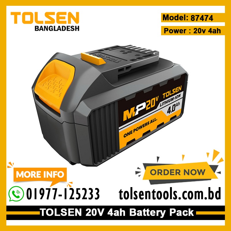 TOLSEN 87474 20V 4.0Ah Li-ion Battery Pack Model 87474_img_1