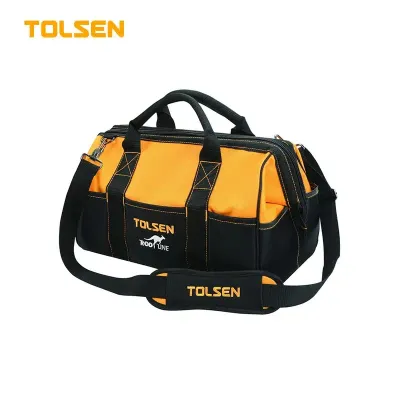TOLSEN 80101 Tool Bag, Industrial, 17", Rigid Frame, Adjustable Shoulder Strap, Lightweight | Model: 80101_img_0