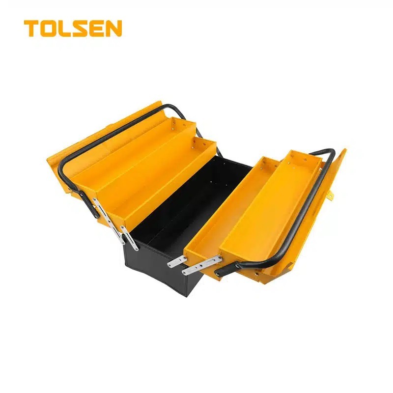 TOLSEN 80212 Steel Tool Box, 17", 3 Layers, Heavy Duty, 495×200×290mm, Industrial | Model: 80212