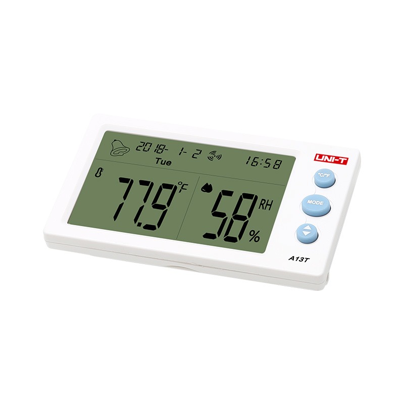 UNI-T A13T Temperature Humidity Meter | Large Display | Alarm Clock | Comfort Rating | Indoor/Outdoor Use | Model: A13T_img_5